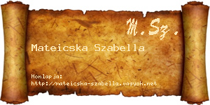 Mateicska Szabella névjegykártya